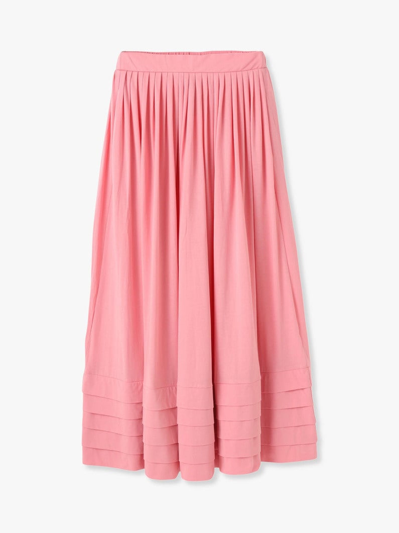 Tuck Pleats Skirt (pink/red/black) 詳細画像 pink 3