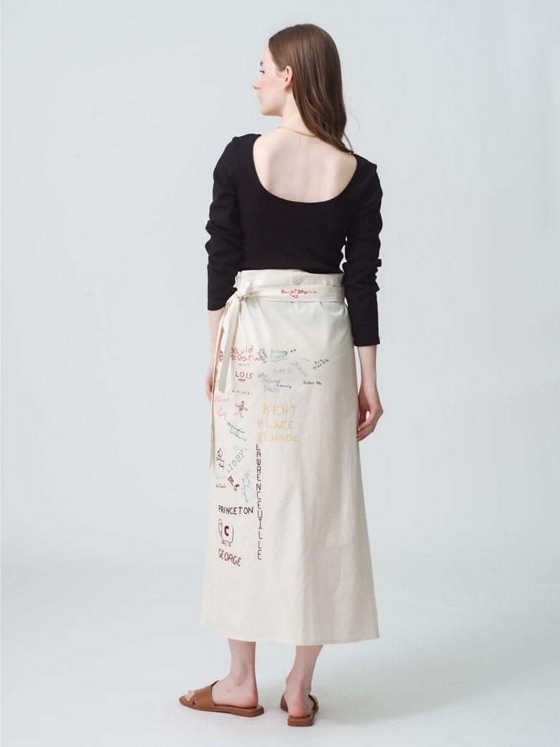 Embroidery Wrap Skirt 詳細画像 ivory 3