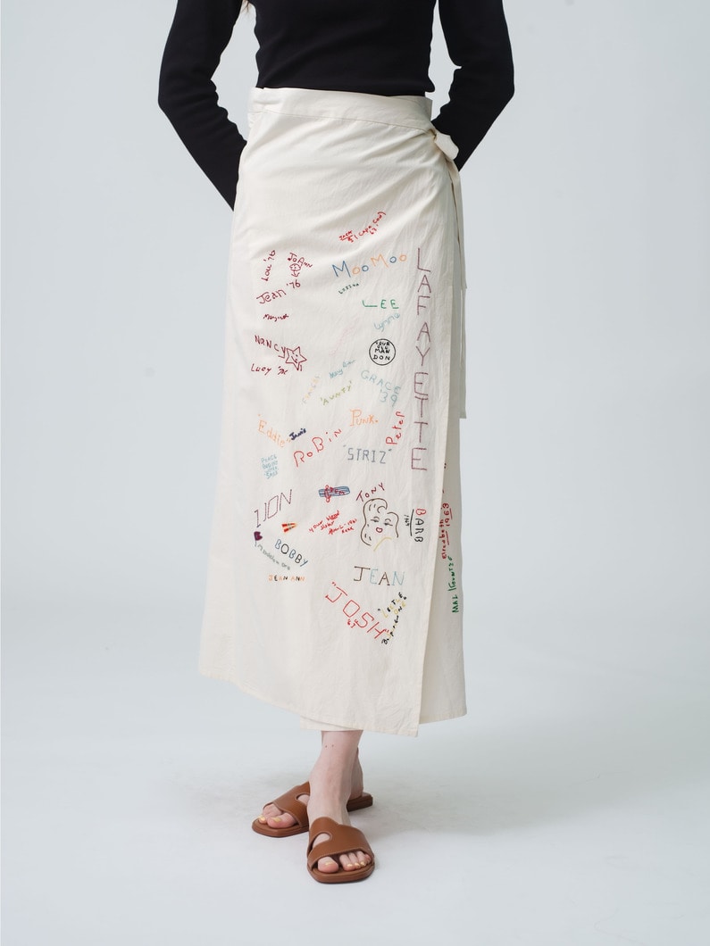 Embroidery Wrap Skirt 詳細画像 ivory 4