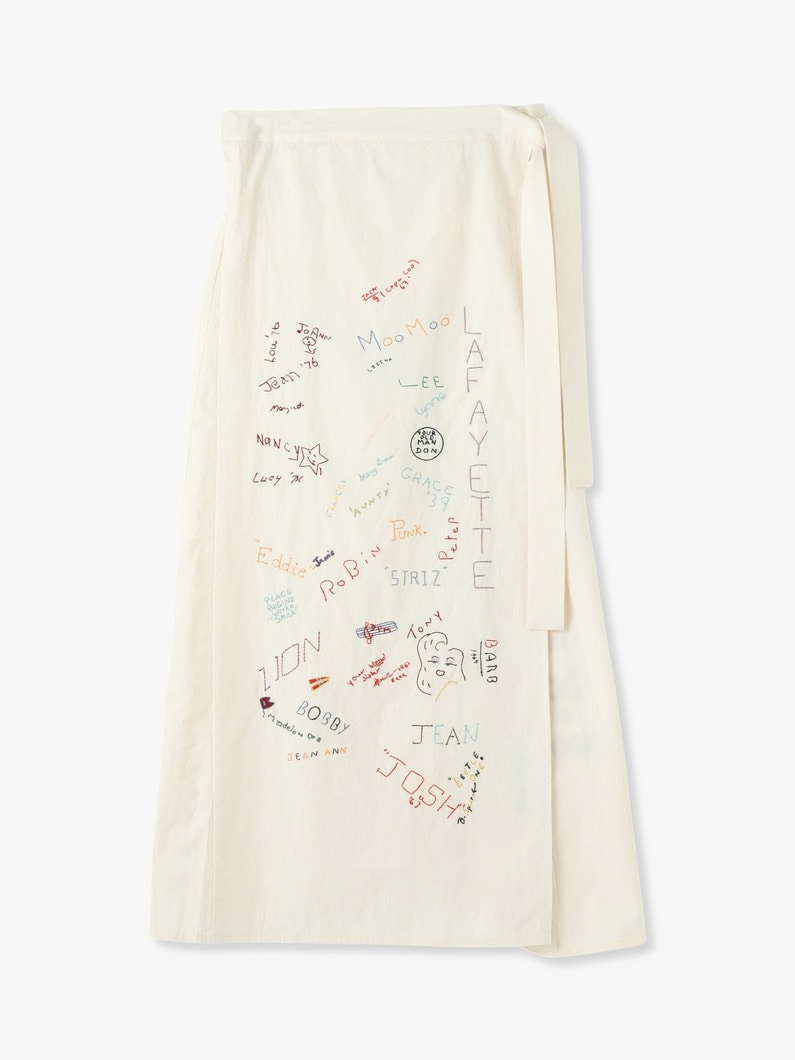Embroidery Wrap Skirt 詳細画像 ivory 5