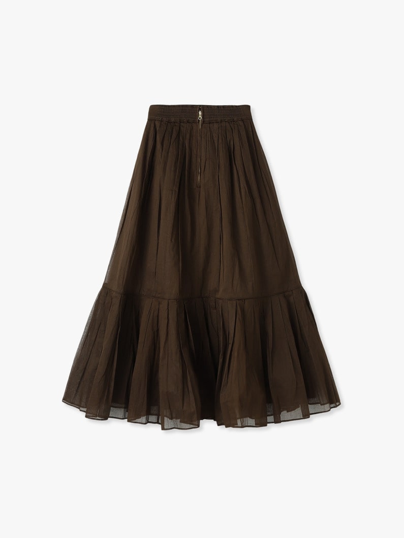 Sheer Starched Cotton Skirt 詳細画像 brown 1