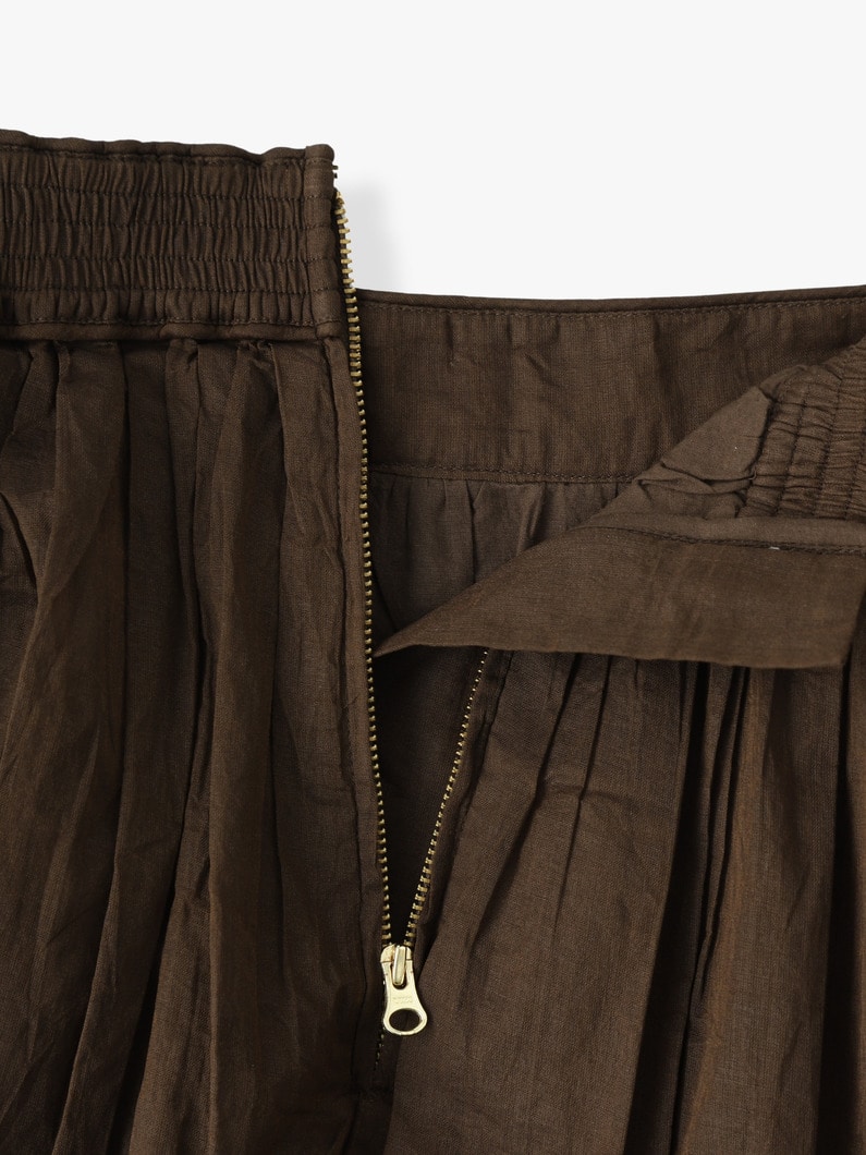 Sheer Starched Cotton Skirt 詳細画像 brown 3