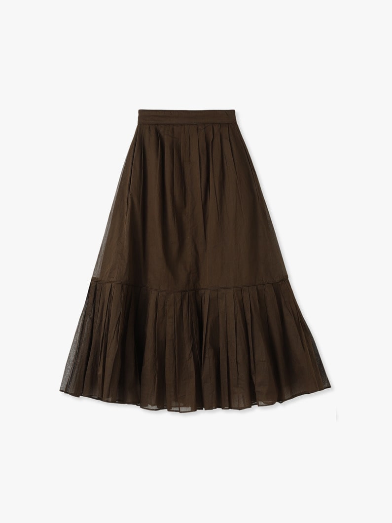 Sheer Starched Cotton Skirt 詳細画像 brown 2