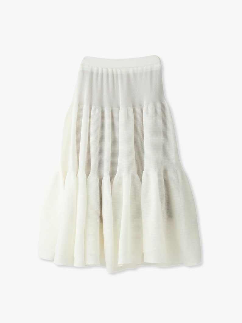 Cascades Tiered Skirt (white/blue) 詳細画像 white