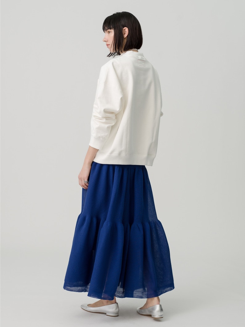 Cascades Tiered Skirt (white/blue) 詳細画像 blue 2