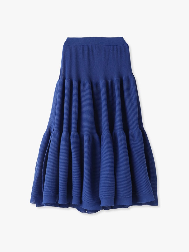 Cascades Tiered Skirt (white/blue) 詳細画像 blue 3