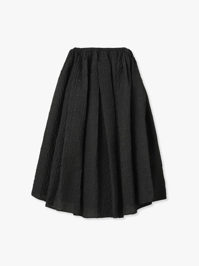 Bulge Jacquard Gather Skirt (black) 詳細画像 black 1