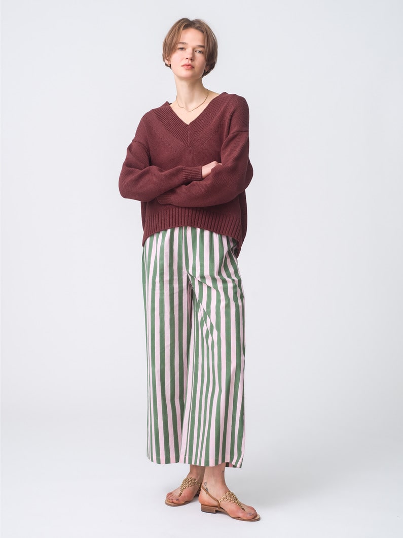 Thick Striped Drawstring Pants｜SZ Blockprints(エスゼット ブロック 