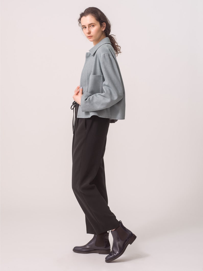 Recycle Polyester Tuck Pants 詳細画像 black 2