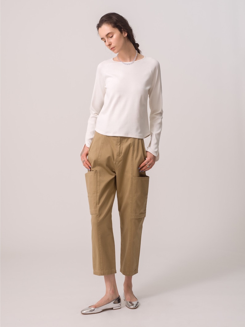 French Army Cropped Pants 詳細画像 beige