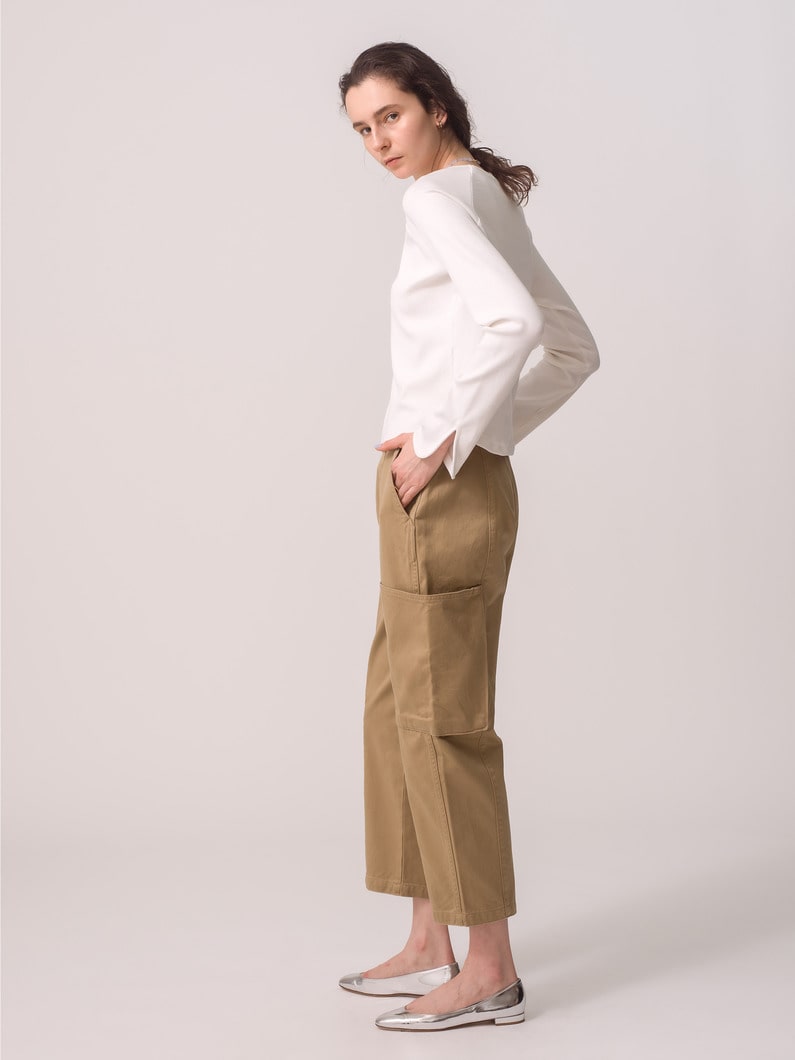 French Army Cropped Pants 詳細画像 beige 2