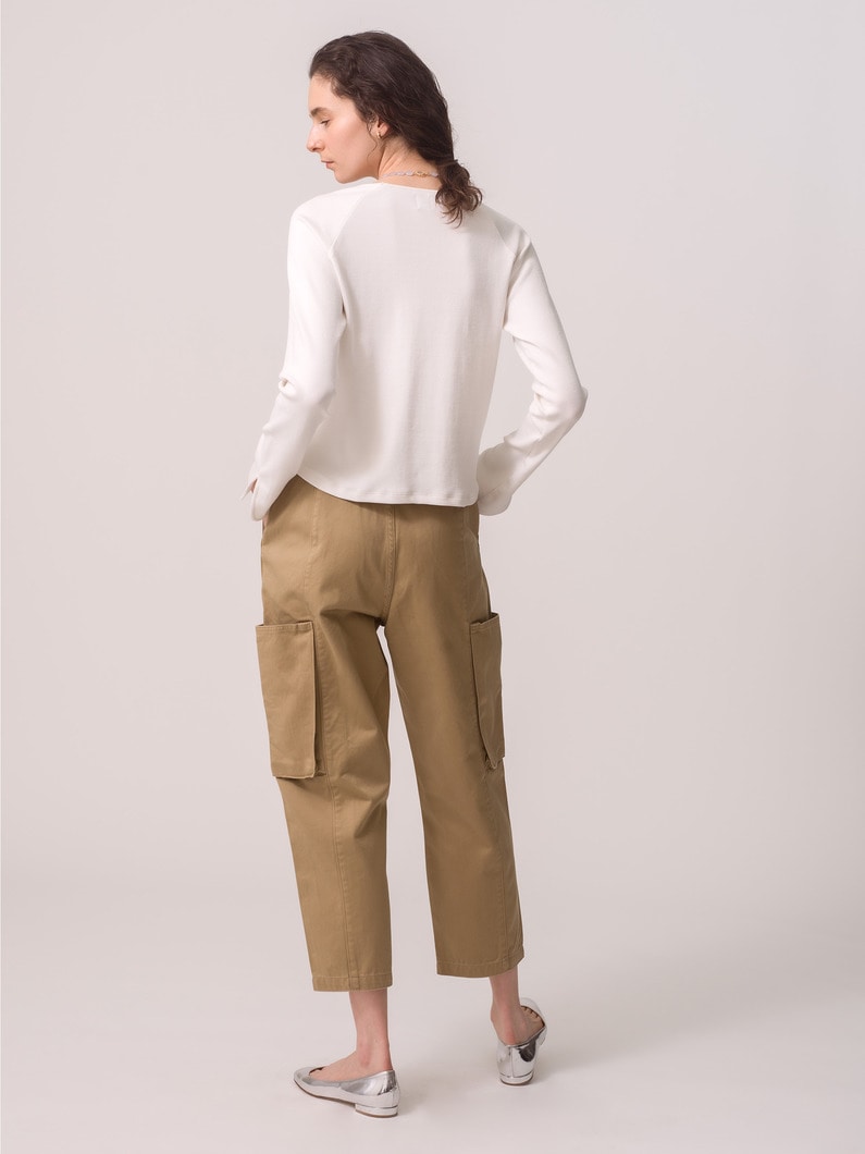 French Army Cropped Pants 詳細画像 beige 3
