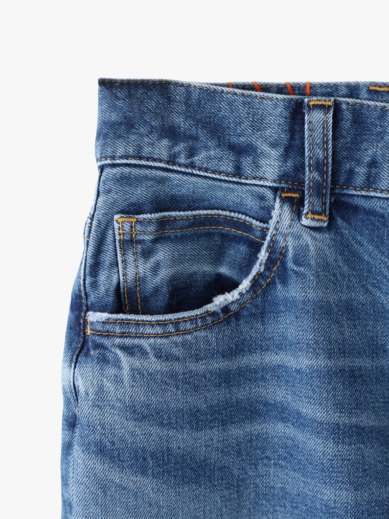 Organic Cotton Stretch Flare Denim Pants 詳細画像 blue 3