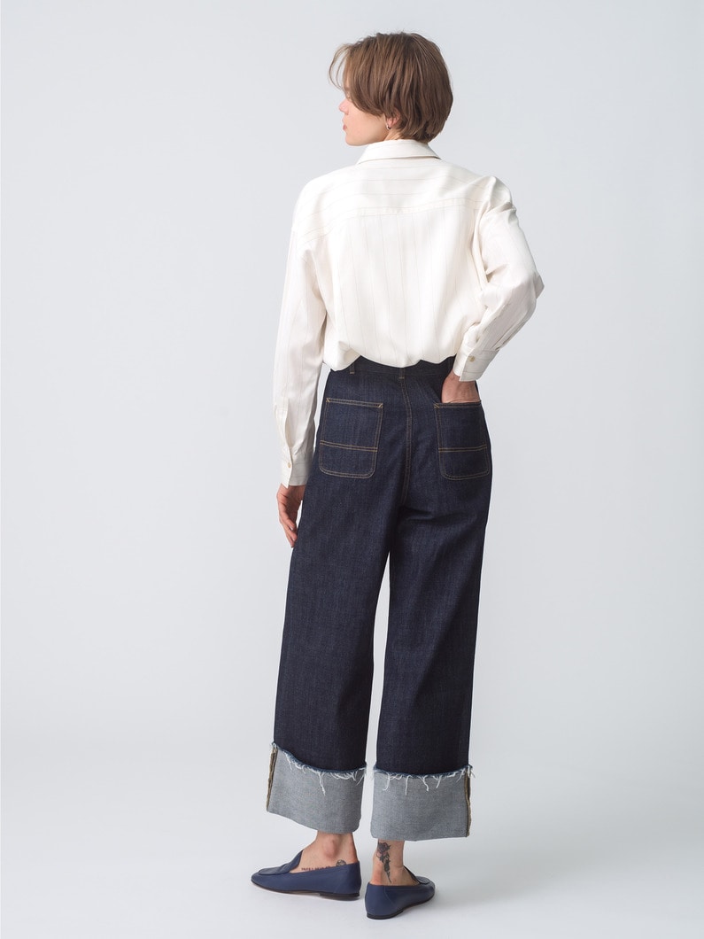 Organic Cotton Wide Pants 詳細画像 indigo 2