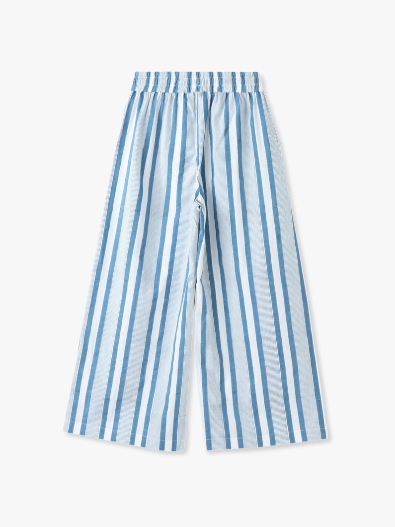 Seaside Striped Drawstring Pants 詳細画像 blue 1