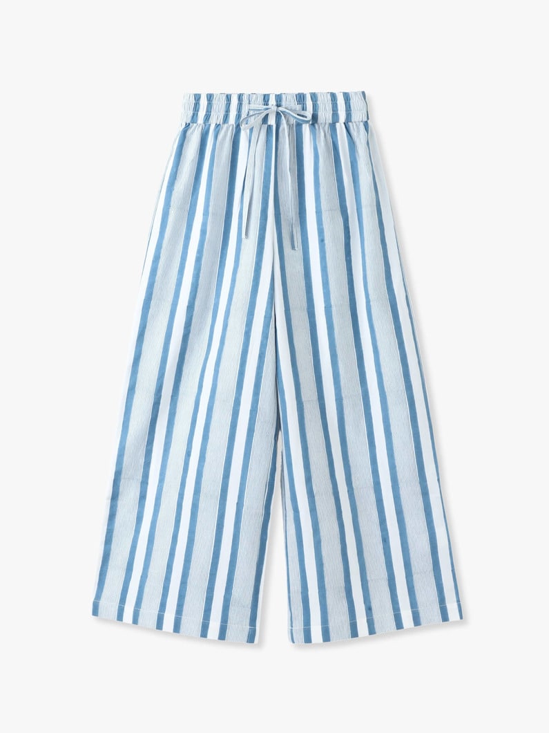 Seaside Striped Drawstring Pants 詳細画像 blue 4