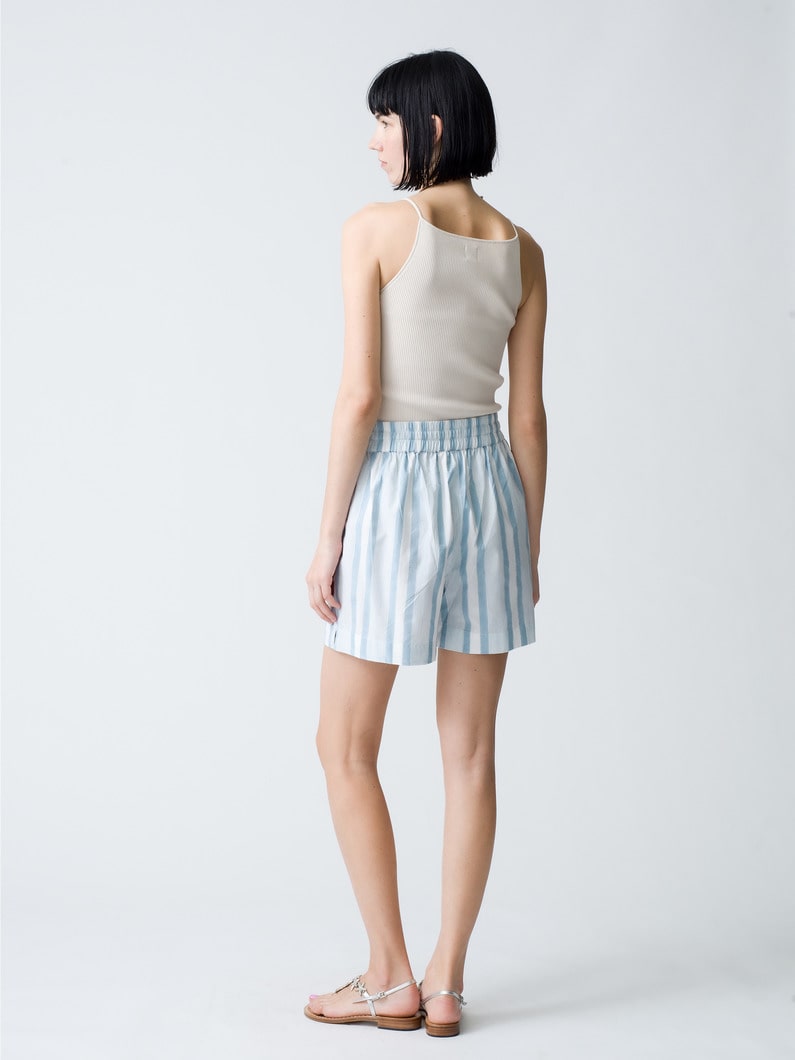 Seaside Striped Drawstring Shorts 詳細画像 light blue 3