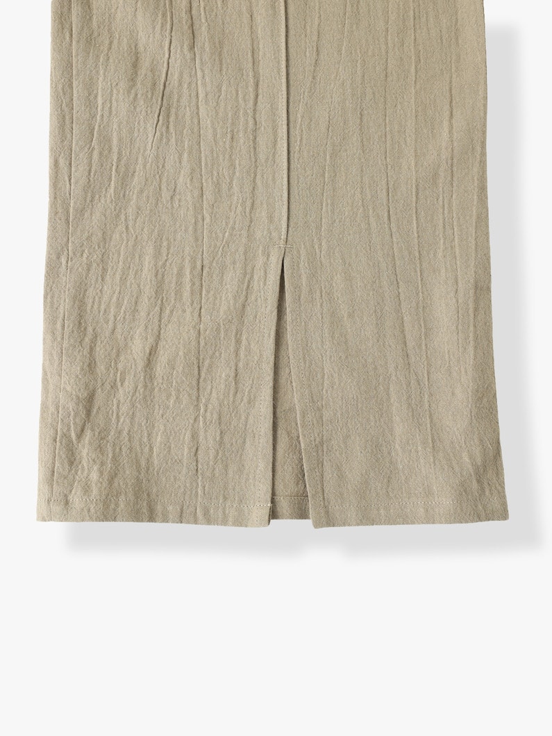 Organic Cotton Linen Slit Easy Pants 詳細画像 olive 3