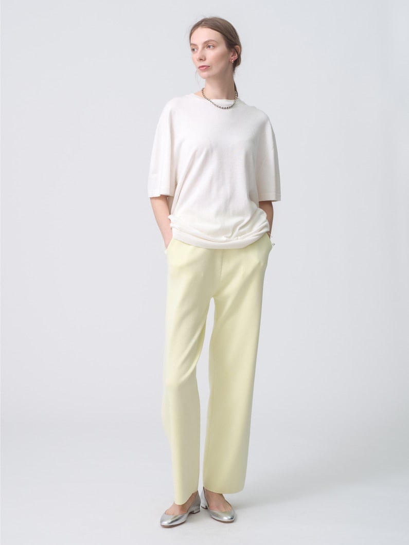Cotton Silk Easy Pants (light yellow)｜ebure(エブール)｜Ron Herman