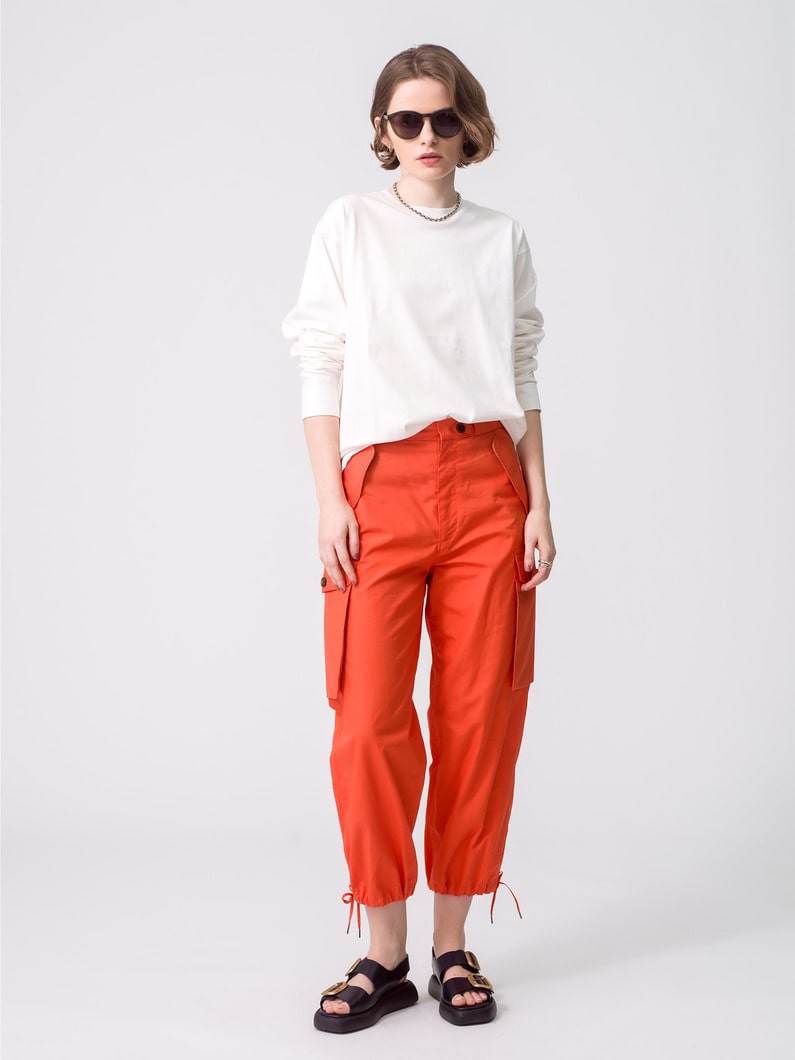 Finx Cotton Cargo Pants (orange/dark brown) 詳細画像 orange