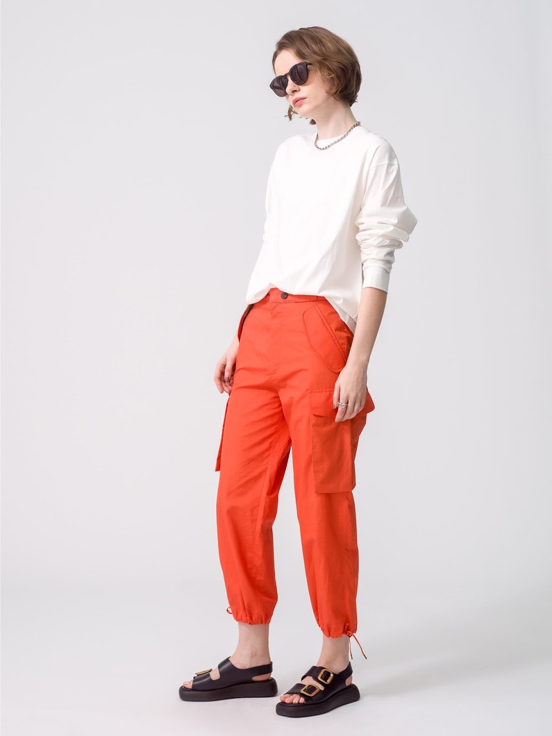 Finx Cotton Cargo Pants (orange/dark brown) 詳細画像 orange 2