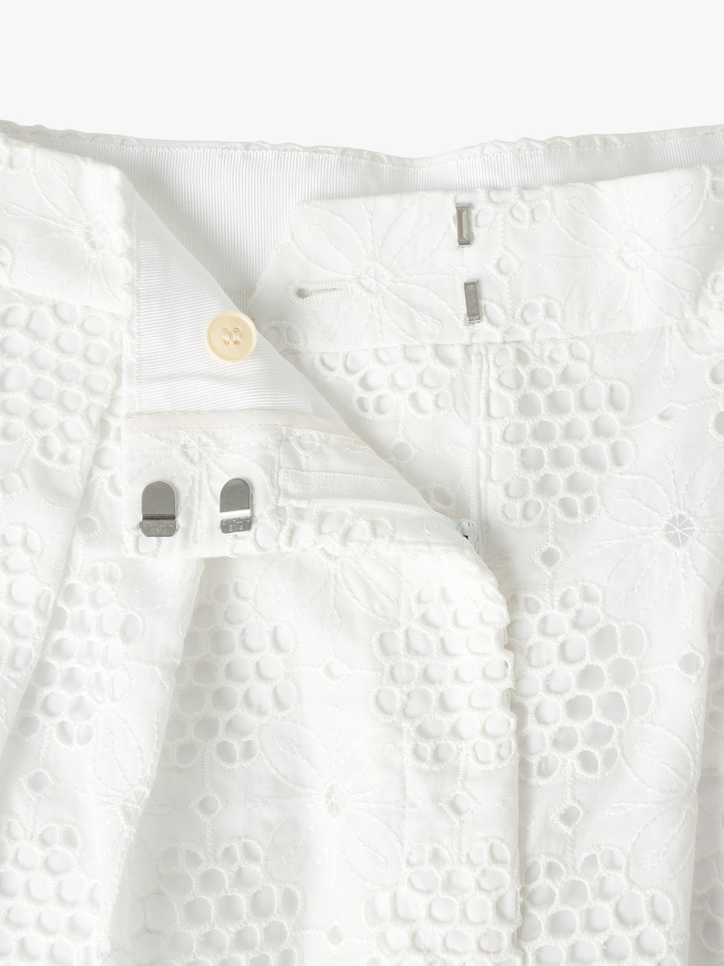Cotton Embroidery Lace Pants 詳細画像 white 2