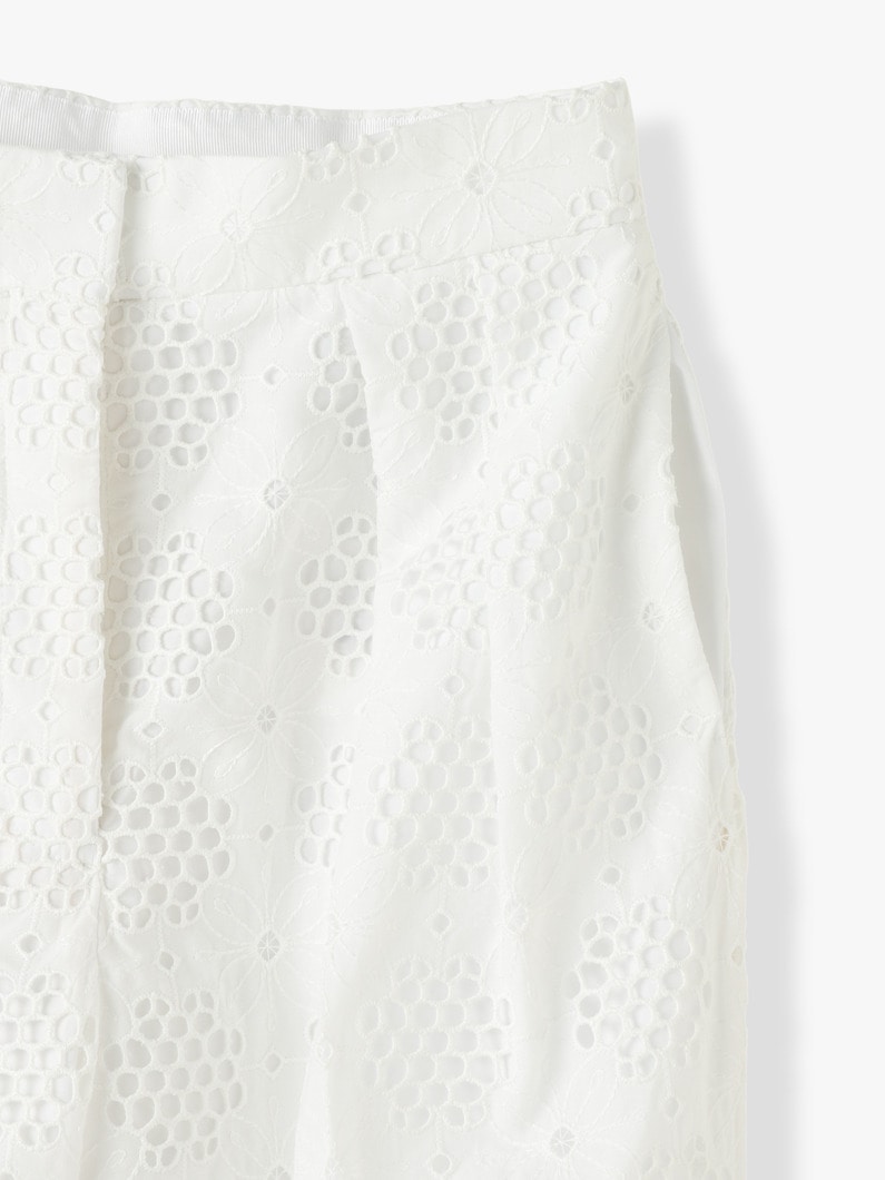 Cotton Embroidery Lace Pants 詳細画像 white 3