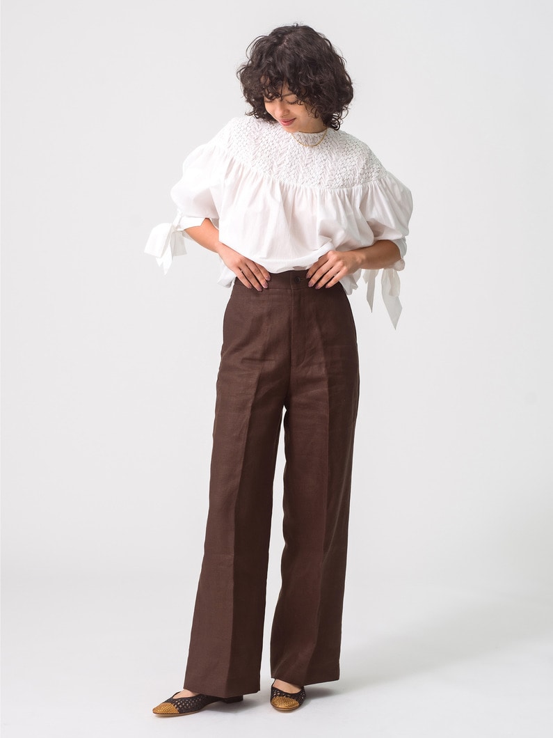 Linen Pants 詳細画像 brown 1