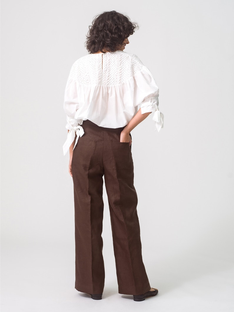 Linen Pants 詳細画像 brown 3