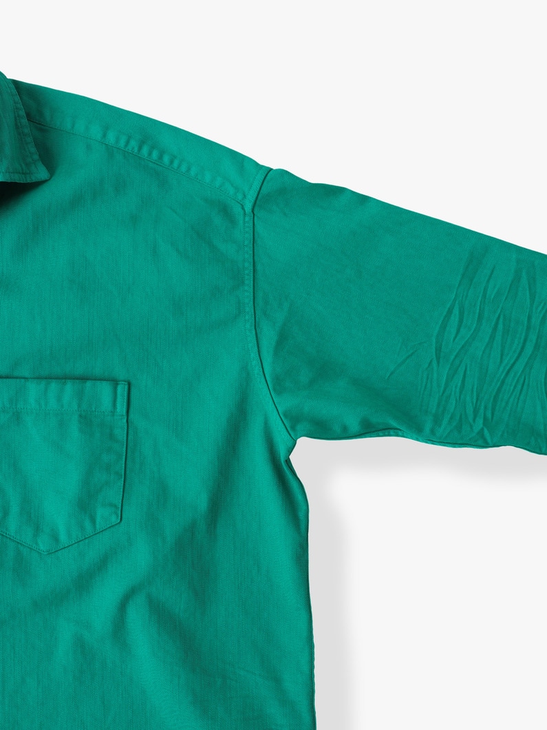 Shirley Italian Cotton Shirt (brown/green/light blue) 詳細画像 light blue 2