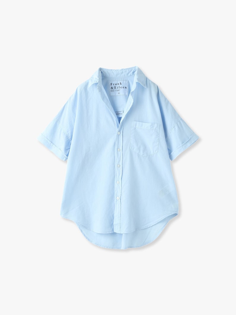 ローズ オーガニックコットン ボイル シャツ 詳細画像 blue 4