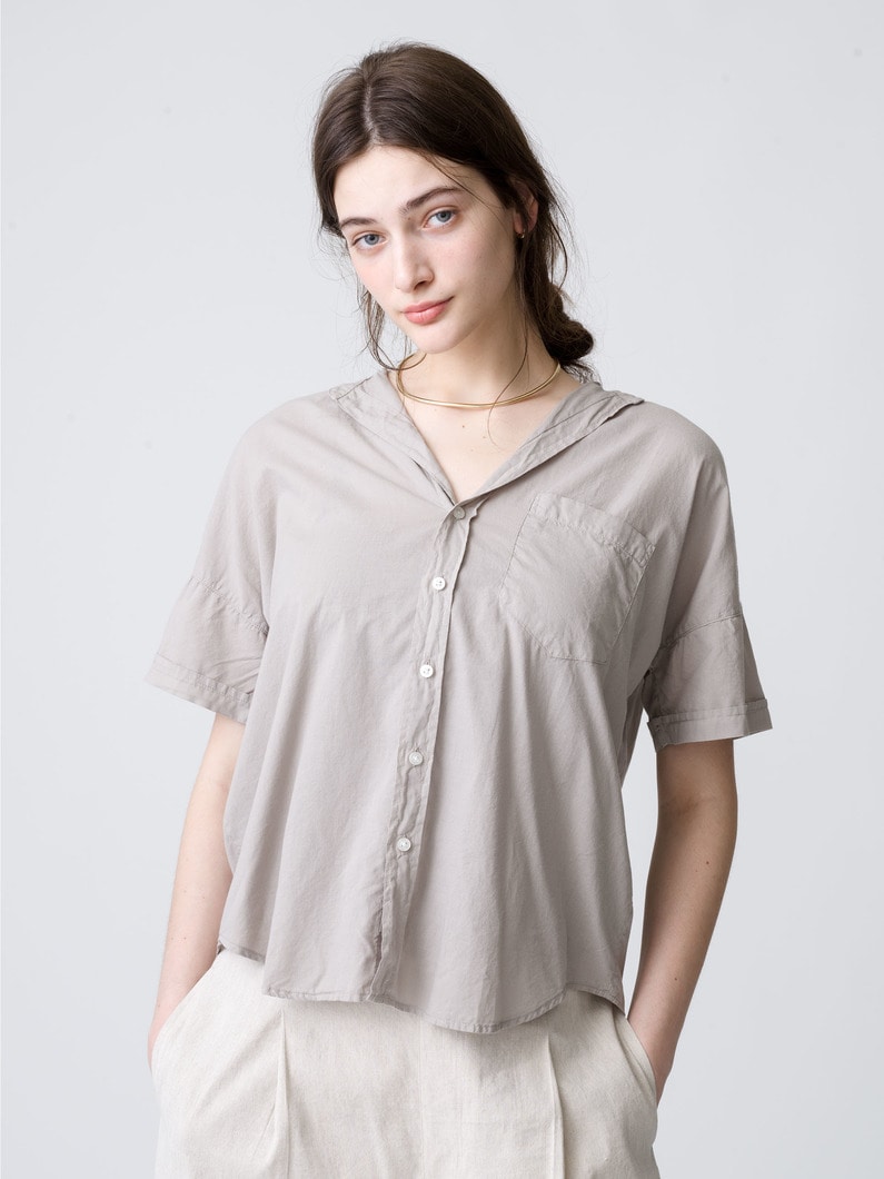 Rose Organic Cotton Voile Shirt 詳細画像 gray 1
