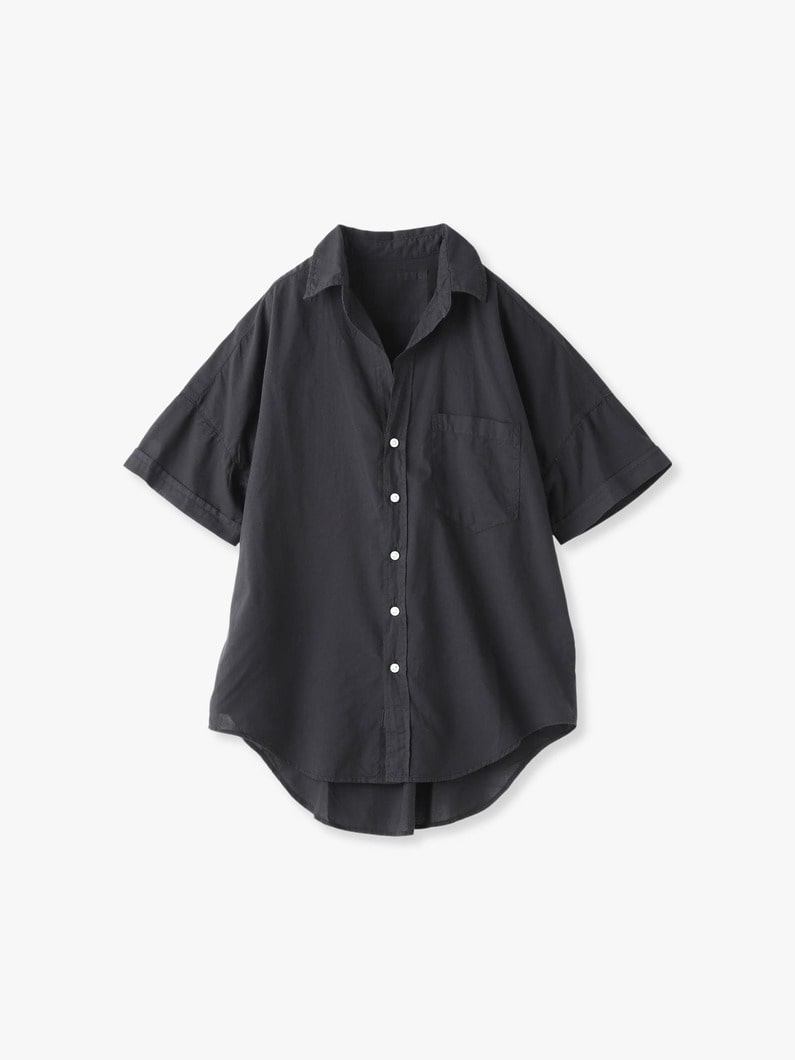 ローズ オーガニックコットン ボイル シャツ 詳細画像 black 3