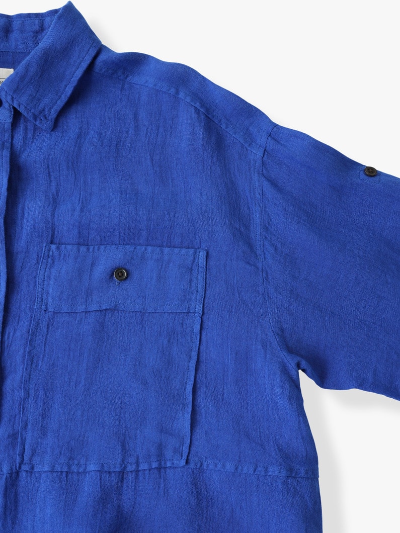 Linen Big Shirt 詳細画像 blue 2