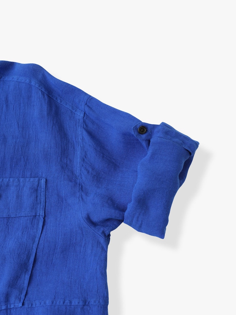 Linen Big Shirt 詳細画像 blue 3