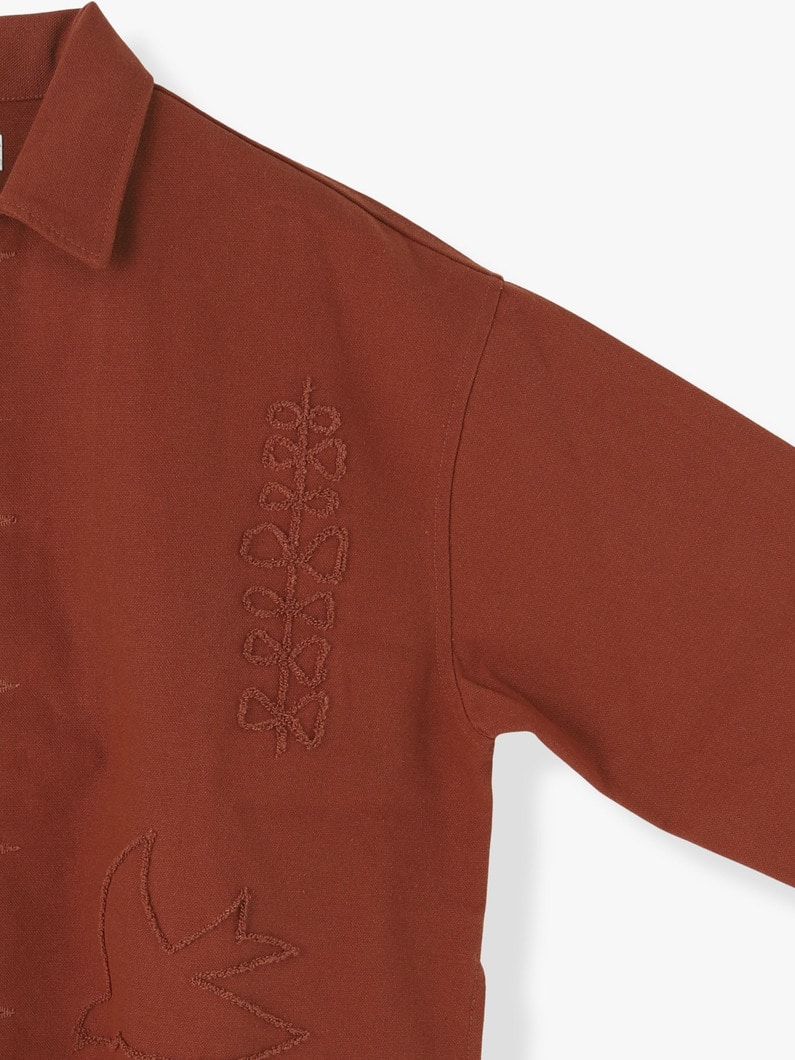 Embroidery Shirt Jacket 詳細画像 terracotta 2