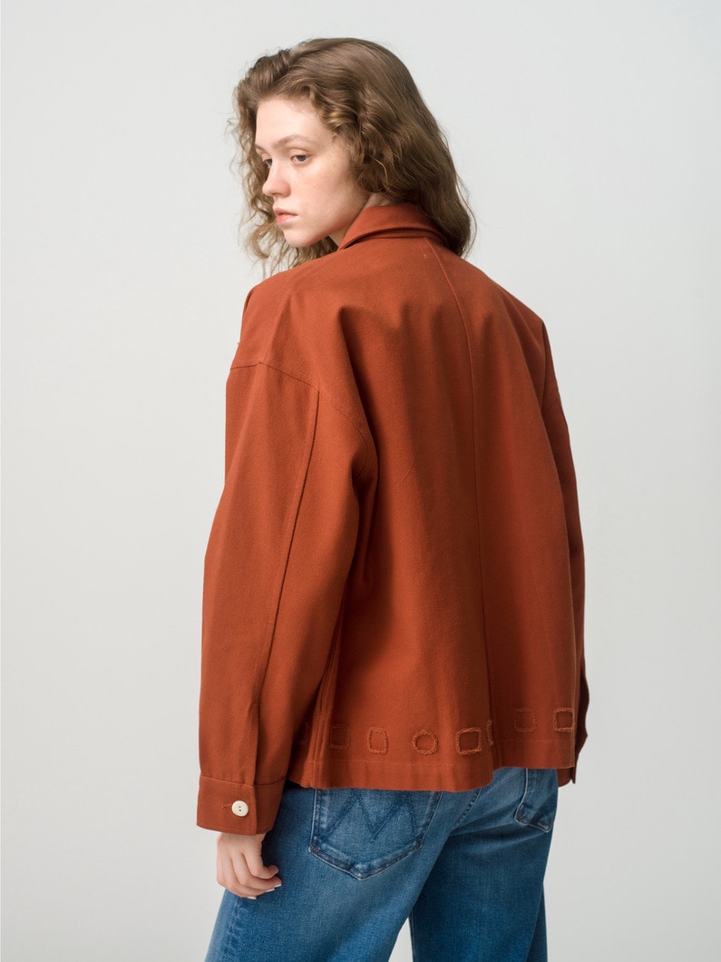 Embroidery Shirt Jacket 詳細画像 terracotta 3