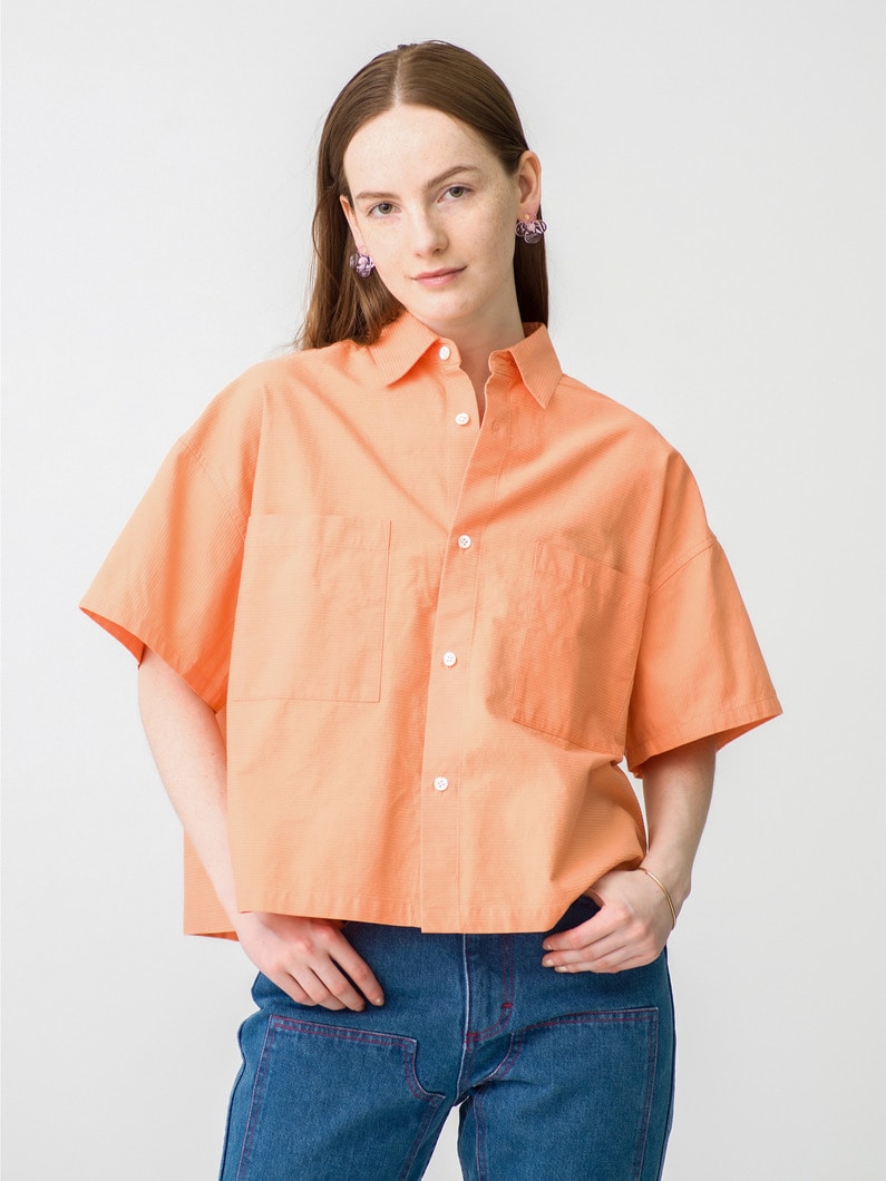 Flat Jacquard Shirt 詳細画像 orange 1