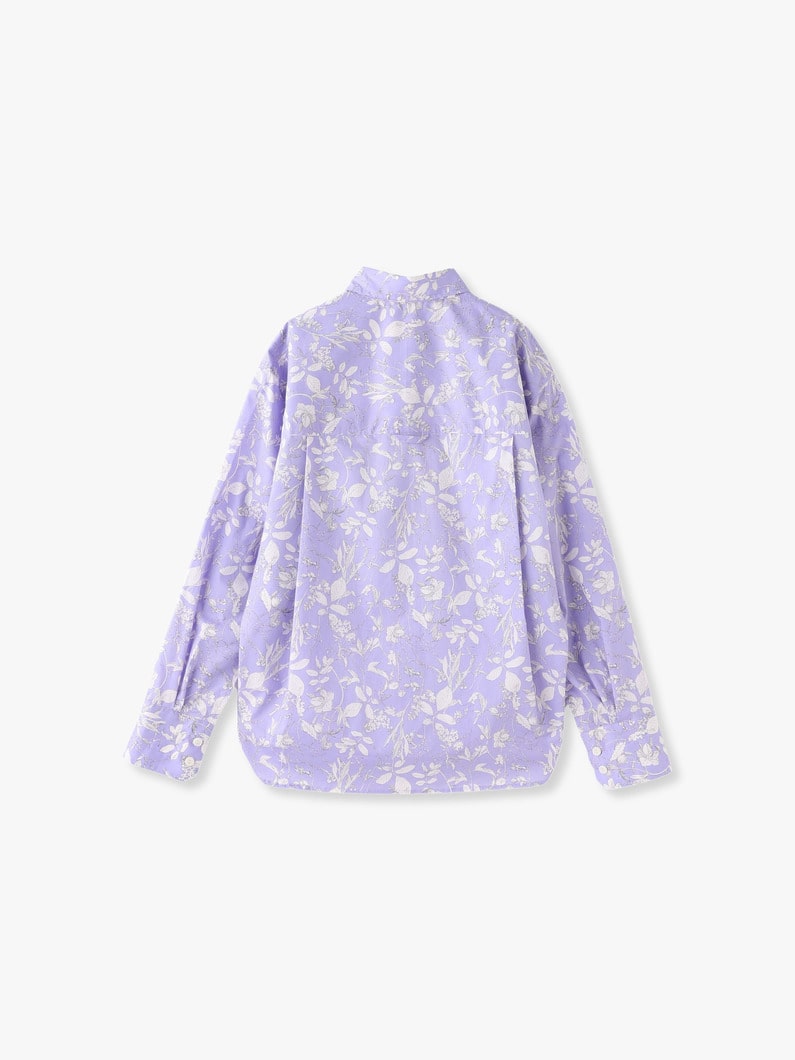 Oversized Botanical Print Shirt 詳細画像 lavender 1