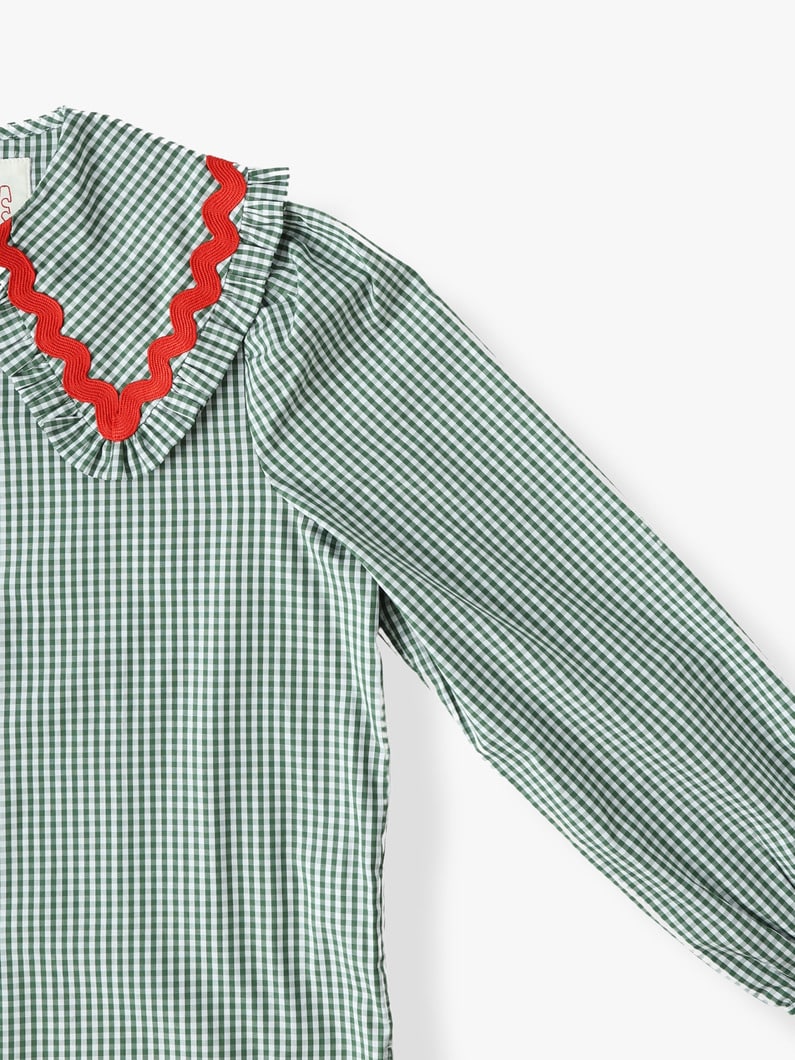 School Checkered Shirt 詳細画像 green 2