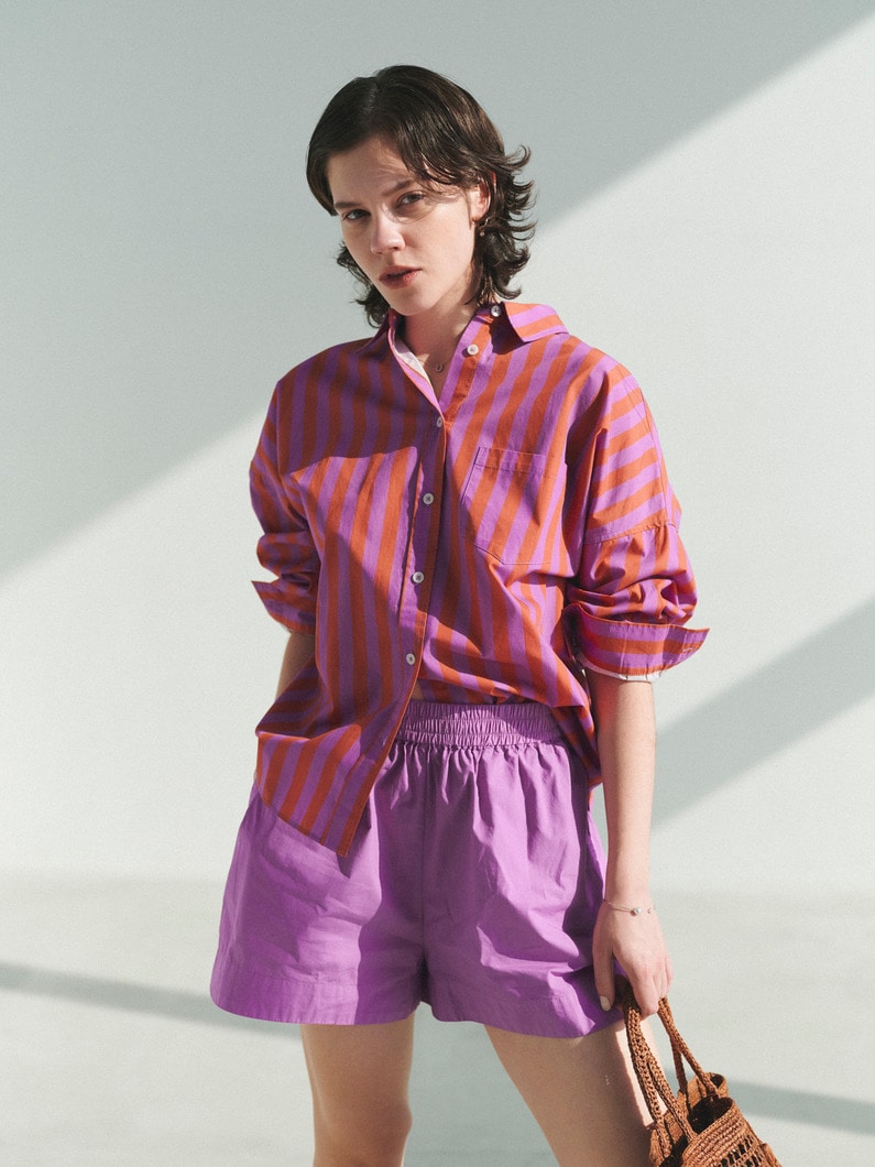 Chiara Striped Shirt 詳細画像 pink 1