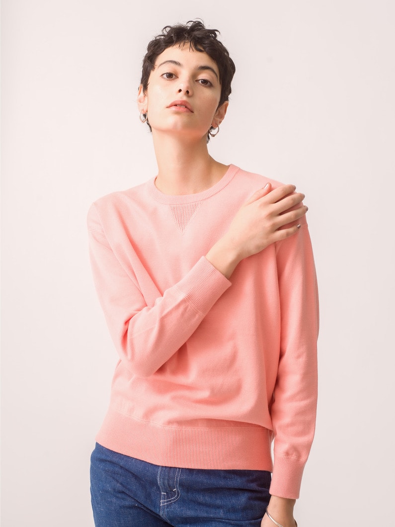 Jacques Knit Pullover (off white / pink / blue) 詳細画像 pink