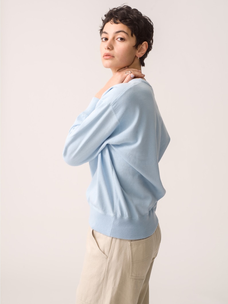 Jacques Knit Pullover (off white / pink / blue) 詳細画像 blue 2