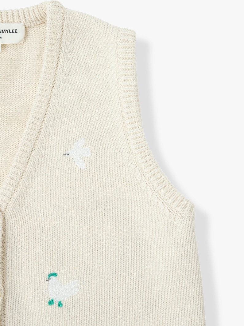 Sena Embroidery Vest 詳細画像 off white 2