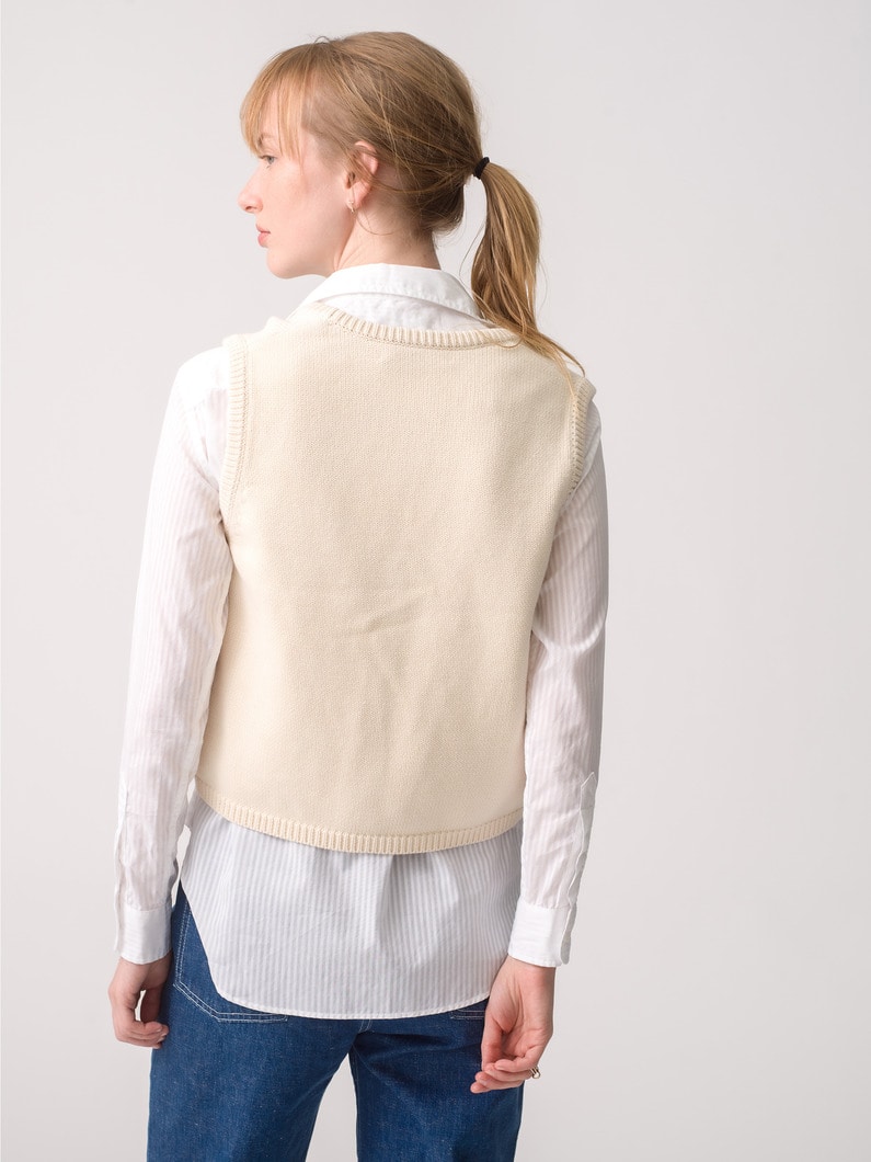 Sena Embroidery Vest 詳細画像 off white 3