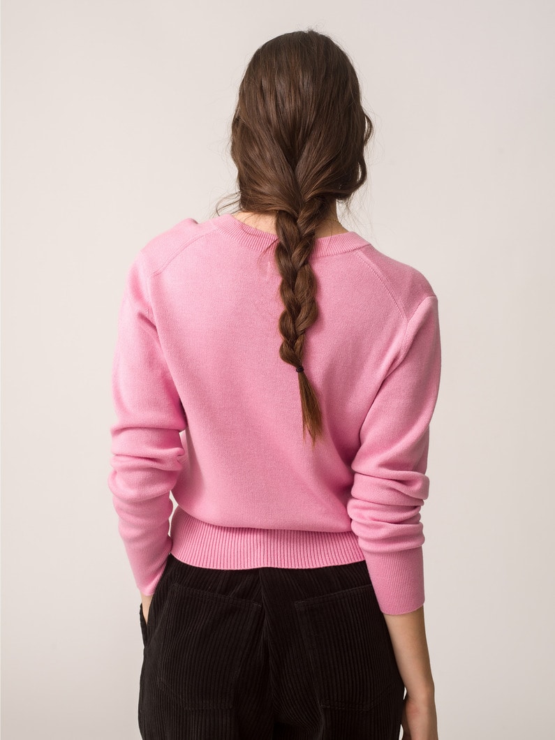 Silk Cashmere V Neck Pullover 詳細画像 pink 2