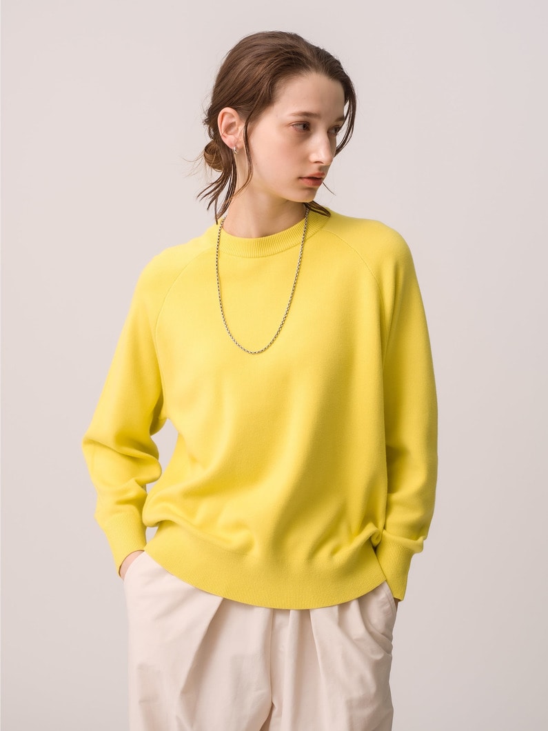Suvin Cotton Smooth Knit Pullover 詳細画像 yellow
