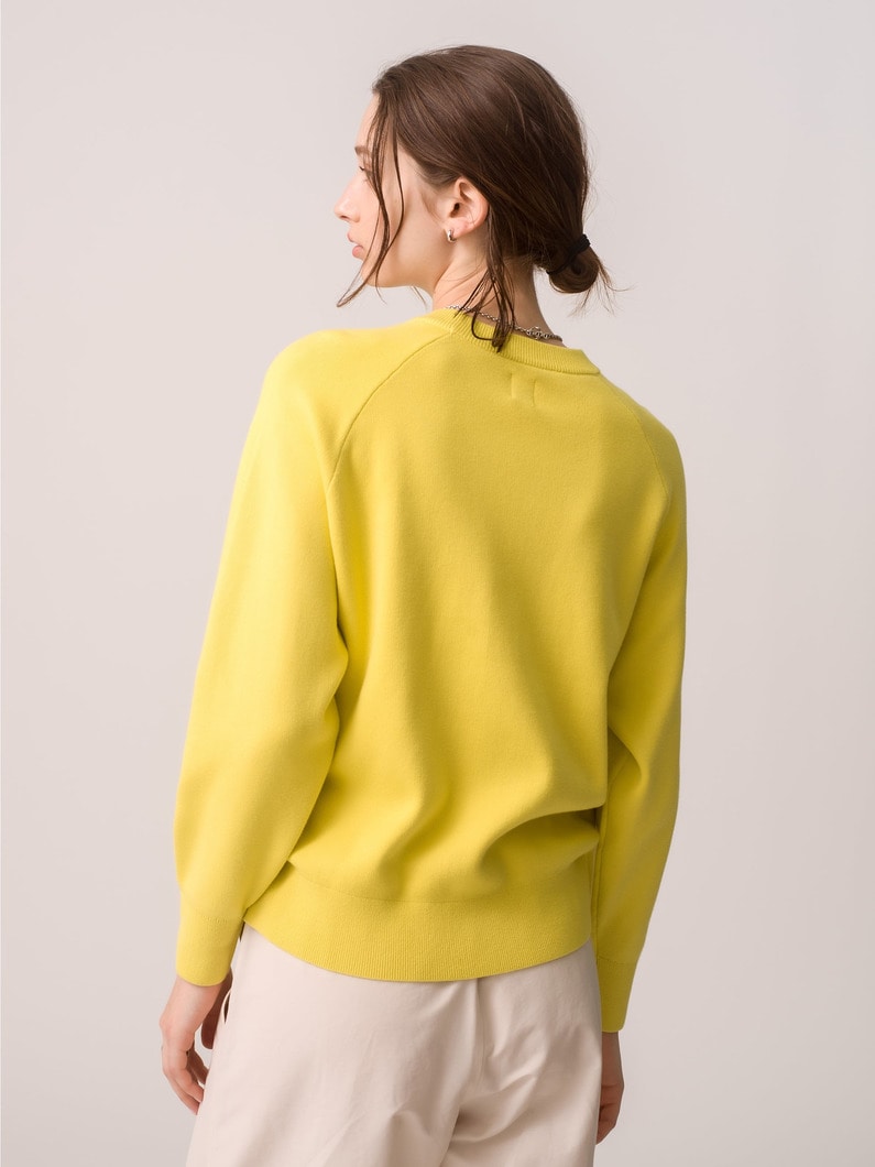 Suvin Cotton Smooth Knit Pullover 詳細画像 yellow 2