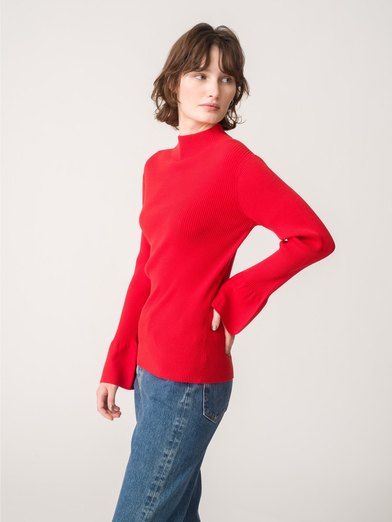 Bell Sleeve Knit Pullover 詳細画像 red 2