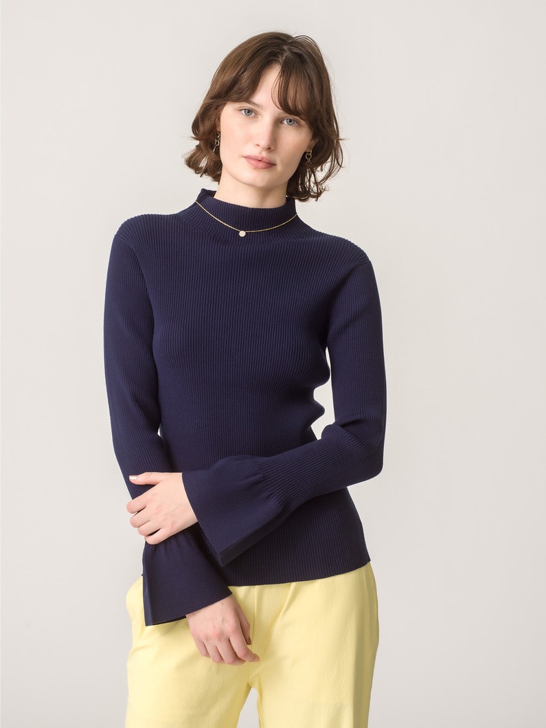 Bell Sleeve Knit Pullover 詳細画像 navy 1